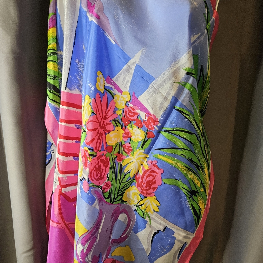 Echo Caribbean Balcony Silk Scarf - Picture 3 of 11